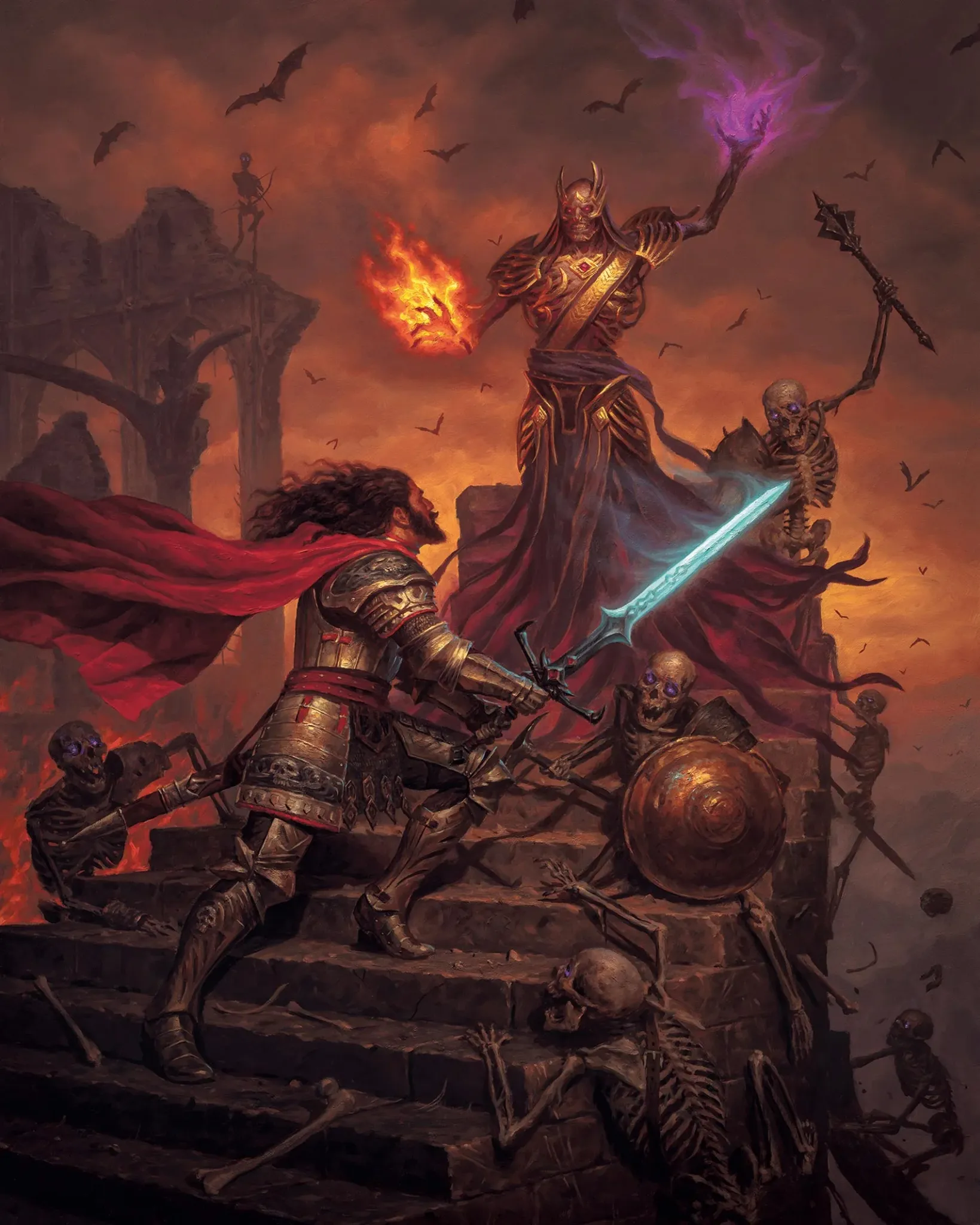 Vecna and Kas battle amid undead forces